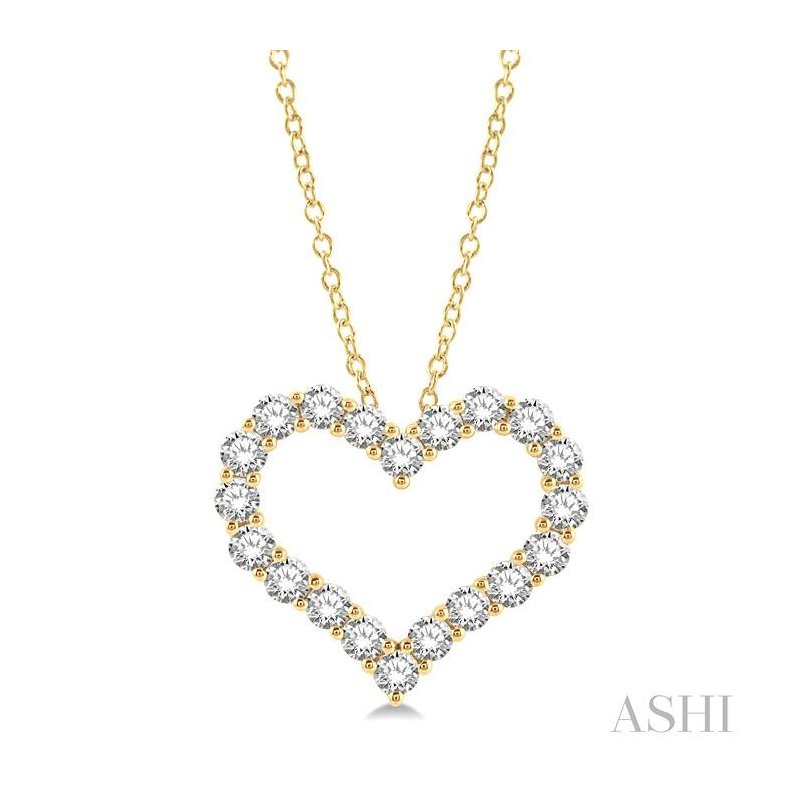 ASHI Heart Shape Diamond Pendant 94050PPFGPDYG-4.00