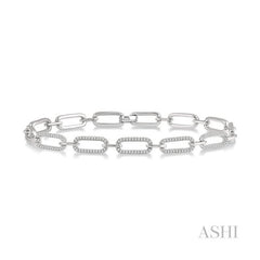 ASHI Paper Clip Diamond Fashion Bracelet 75971PPFHWG