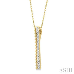 ASHI Vertical Bar Diamond Pendant 630B8PPFHPDYG