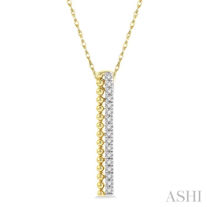 ASHI Vertical Bar Diamond Pendant 630B8PPFHPDYG
