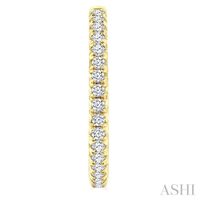 ASHI Pave Set Inside-Out Diamond Half Hoop Earrings 630D0PPFGERYG-1.50