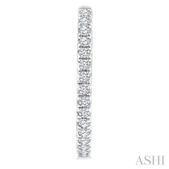 ASHI Pave Set Inside-Out Diamond Half Hoop Earrings 630D2PPFGERWG