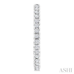 ASHI Pave Set Inside-Out Diamond Half Hoop Earrings 630D3PPFGERWG