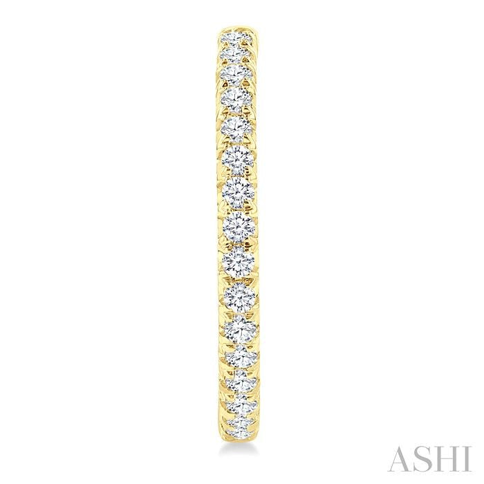 ASHI Pave Set Inside-Out Diamond Half Hoop Earrings 630D3PPFGERYG