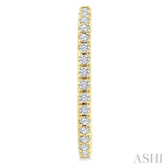 ASHI Pave Set Inside-Out Diamond Half Hoop Earrings 630D5PPFGERYG