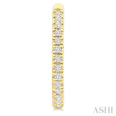 ASHI Pave Set Inside-Out Diamond Half Hoop Earrings 630D8PPFGERYG