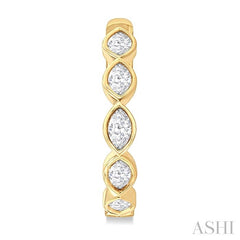 ASHI Marquise Shape Bezel Set Diamond Fashion Hoop Earrings 630F0PPFGERYG-MQ