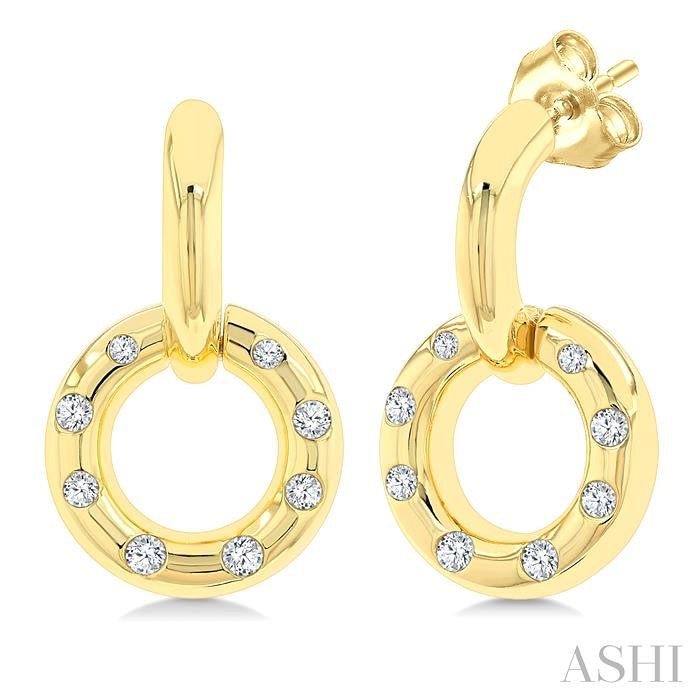 ASHI Circle Diamond Fashion Earrings 630J8PPTGERYG