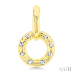 ASHI Circle Diamond Fashion Earrings 630J8PPTGERYG