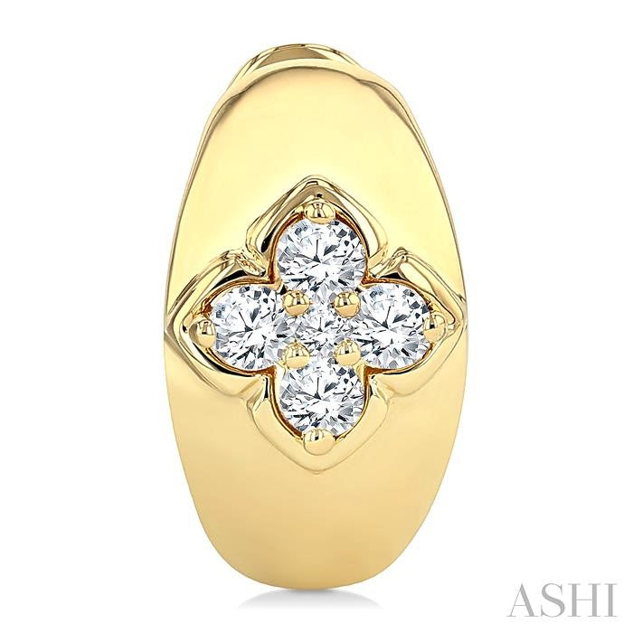 ASHI Blossom Diamond Huggie Fashion Earrings 630K6PPFGERYG