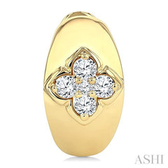 ASHI Blossom Diamond Huggie Fashion Earrings 630K6PPFGERYG