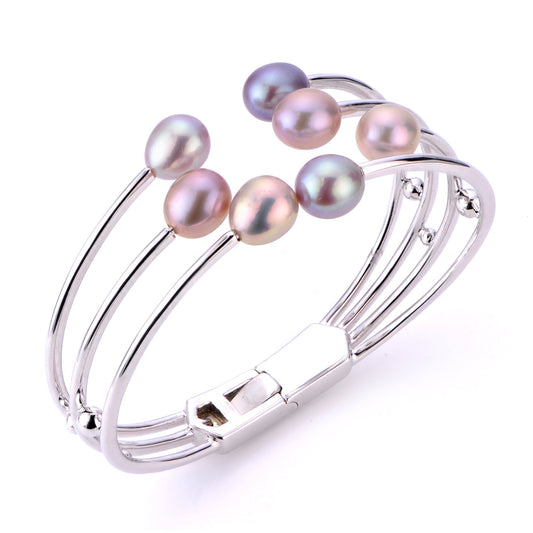 Parkplace Pearls Sterling Silver Freshwater Pearl Bracelet 631794/MULTI