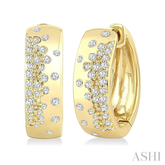 ASHI Mosaic Diamond Fashion Hoop Earrings 631J5PPTGERYG