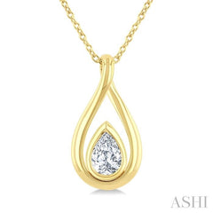 ASHI Pear Shape Diamond Fashion Pendant 631K5PPFGPDYG