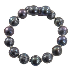 Parkplace Pearls Sterling Silver Freshwater Pearl Bracelet 632219/BLK