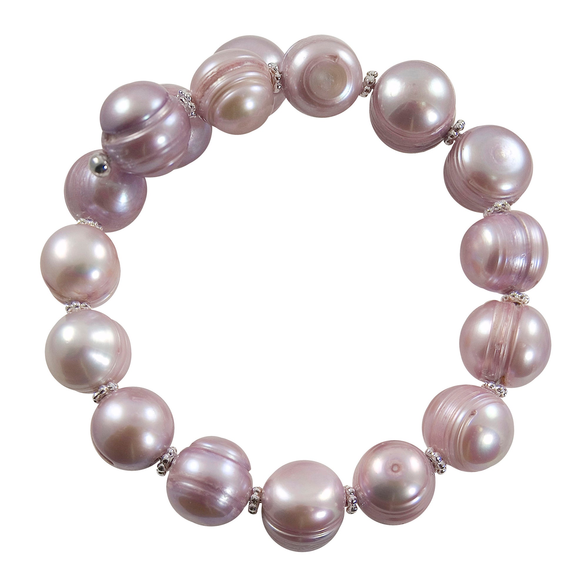 Parkplace Pearls Sterling Silver Freshwater Pearl Bracelet 632219/LAV
