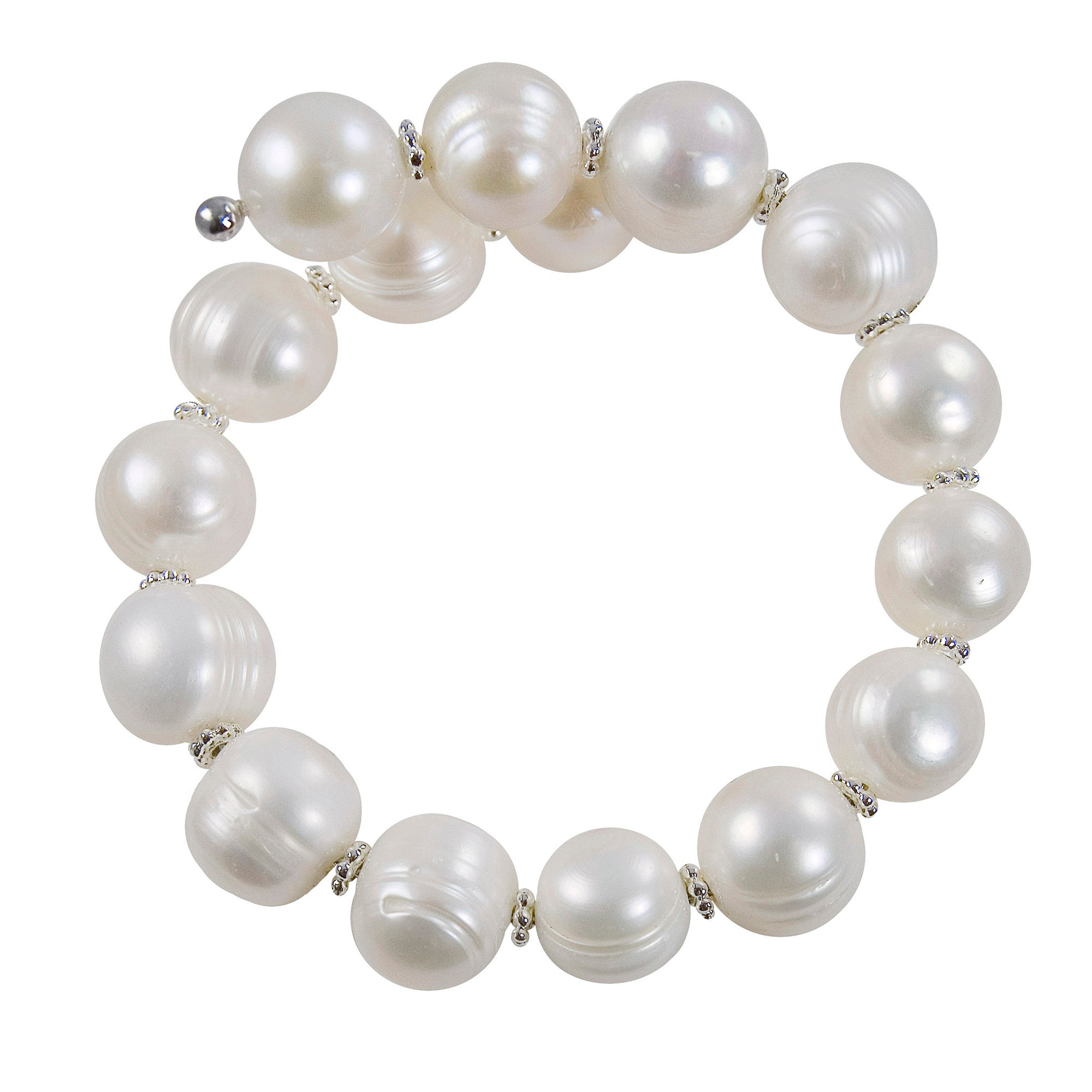 Parkplace Pearls Sterling Silver Freshwater Pearl Bracelet 632219/WHT
