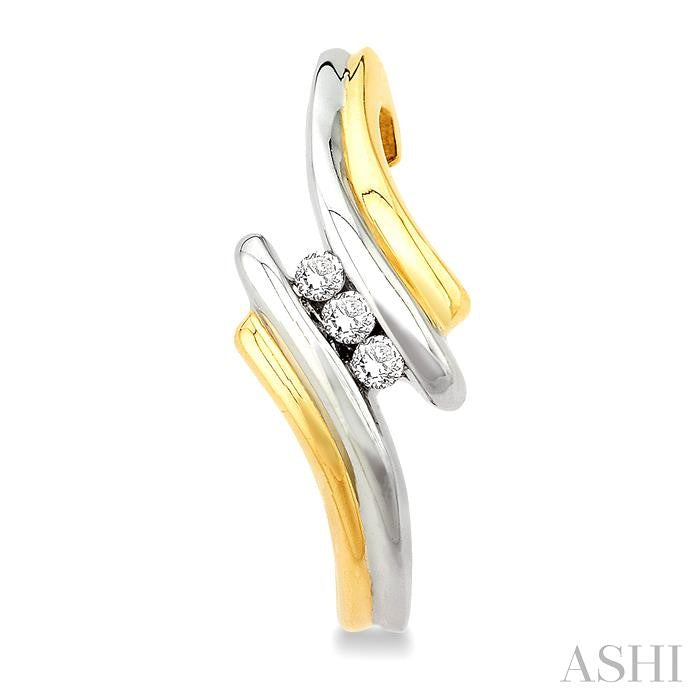 ASHI 3 Stone Diamond Half Hoop Earrings 63298PPFXERYG