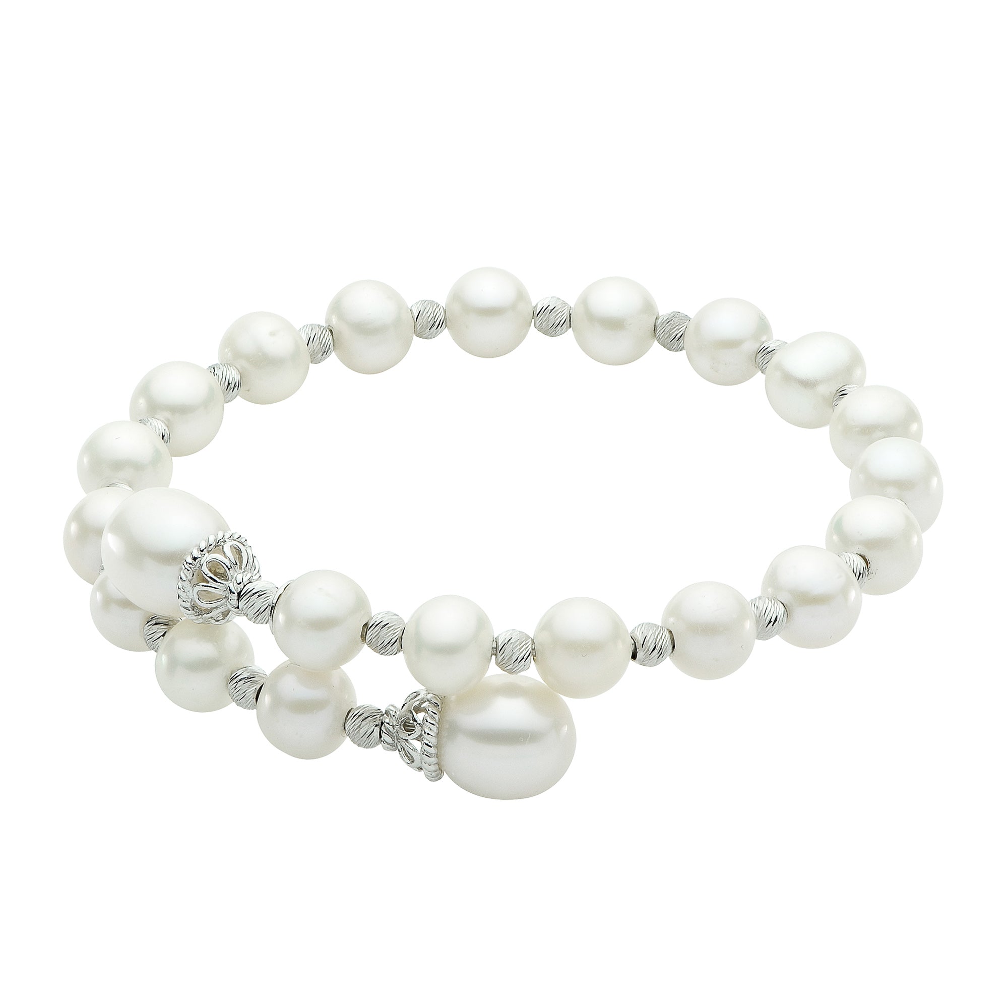 Parkplace Pearls Sterling Silver Freshwater Pearl Bracelet 633763/FW-RH