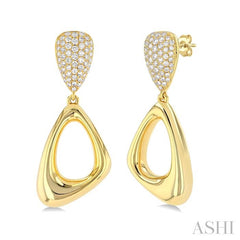 ASHI Drop Diamond Fashion Earrings 633G0PPFGERYG-1.15