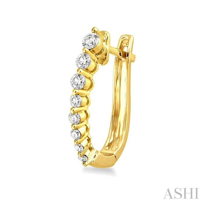 ASHI Journey Diamond Hoop Earrings 63413PPFCERYG