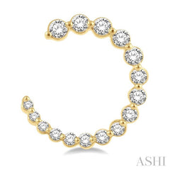 ASHI Graduated Diamond Half Hoop Earrings 634C2PPFGERYG