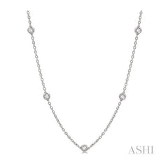 ASHI Diamond Station Necklace 990A1PPFGNKWG-1.50