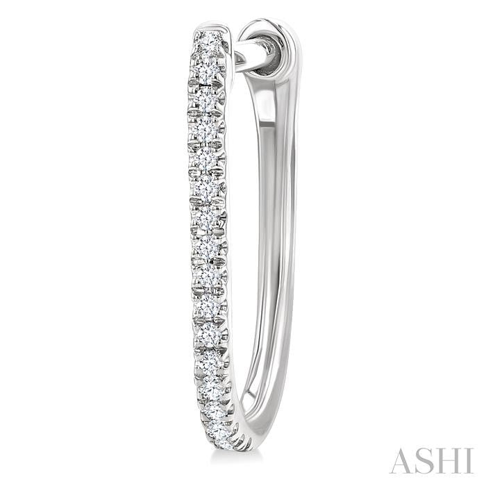 ASHI Diamond Hoop Earrings 635E8PPTSERWG