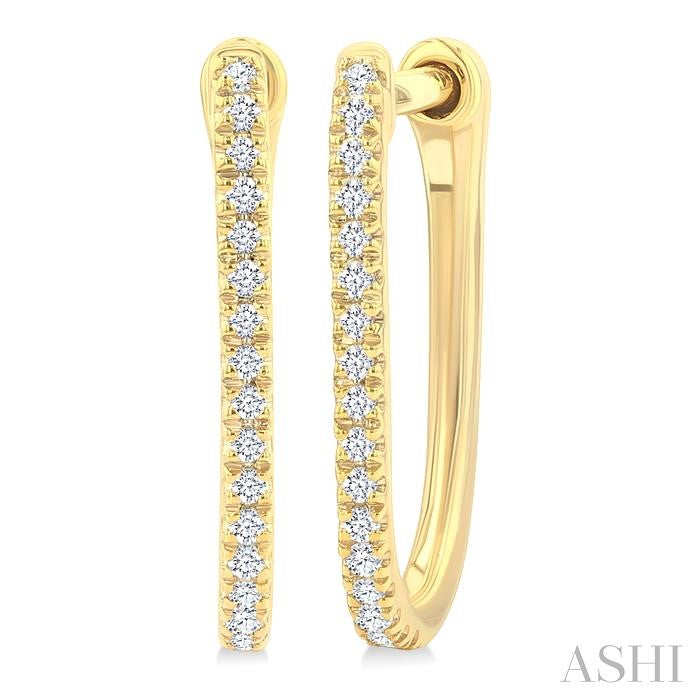 ASHI Diamond Hoop Earrings 635E8PPTSERYG