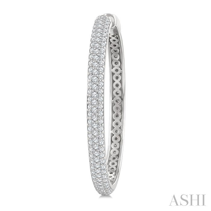 ASHI Pave Set Diamond Fashion Hoop Earrings 635J0PPFGERWG-1.50