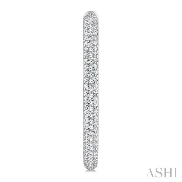ASHI Pave Set Diamond Fashion Hoop Earrings 635J0PPFGERWG-1.50