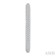 ASHI Pave Set Diamond Fashion Hoop Earrings 635J0PPFGERWG-1.50