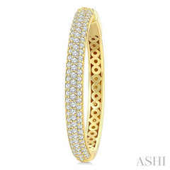 ASHI Pave Set Diamond Fashion Hoop Earrings 635J1PPFGERYG