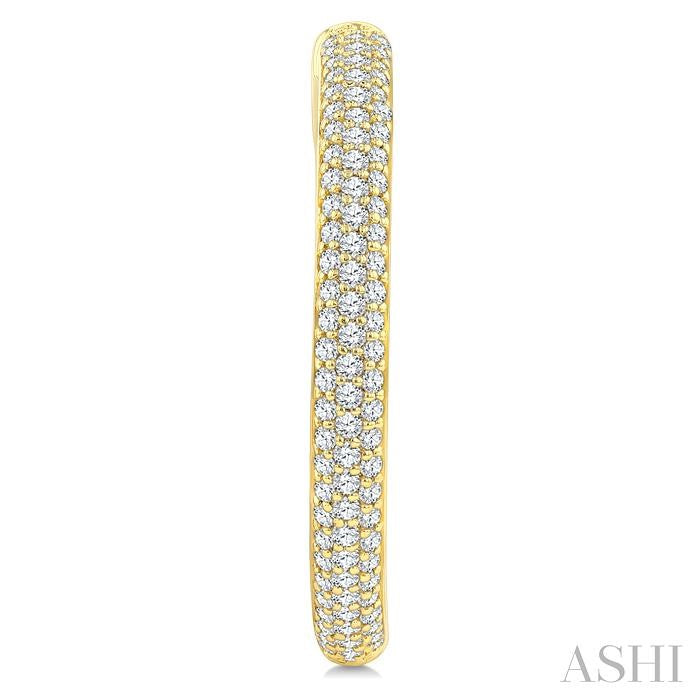 ASHI Pave Set Diamond Fashion Hoop Earrings 635J1PPFGERYG