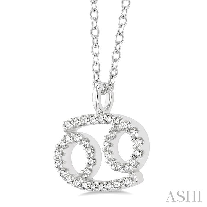 ASHI Cancer Zodiac Diamond Pendant 635Y8PPFSPDWG-CANC