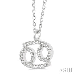 ASHI Cancer Zodiac Diamond Pendant 635Y8PPFSPDWG-CANC