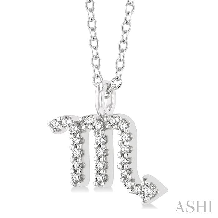 ASHI Scorpio Zodiac Diamond Pendant 635Y8PPFSPDWG-SCOR