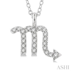 ASHI Scorpio Zodiac Diamond Pendant 635Y8PPFSPDWG-SCOR