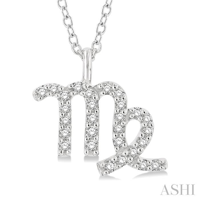 ASHI Virgo Zodiac Diamond Pendant 635Y8PPFSPDWG-VIRG