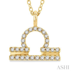 ASHI Libra Zodiac Diamond Pendant 635Y8PPTSPDYG-LIBR
