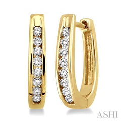 ASHI Diamond Hoop Earrings 63606PPFNERYG