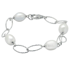 Parkplace Pearls Sterling Silver Freshwater Pearl Bracelet 637881/FW