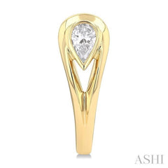 ASHI Pear Shape Diamond Half Hoop Fashion Earrings 637G5PPFGERYG