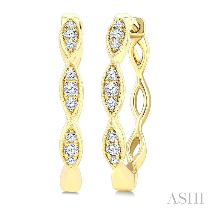 ASHI Diamond Fashion Hoop Earrings 637H8PPTSERYG