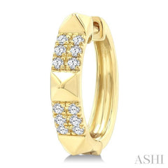 ASHI Pyramid Diamond Huggie Fashion Earrings 637J6PPTGERYG