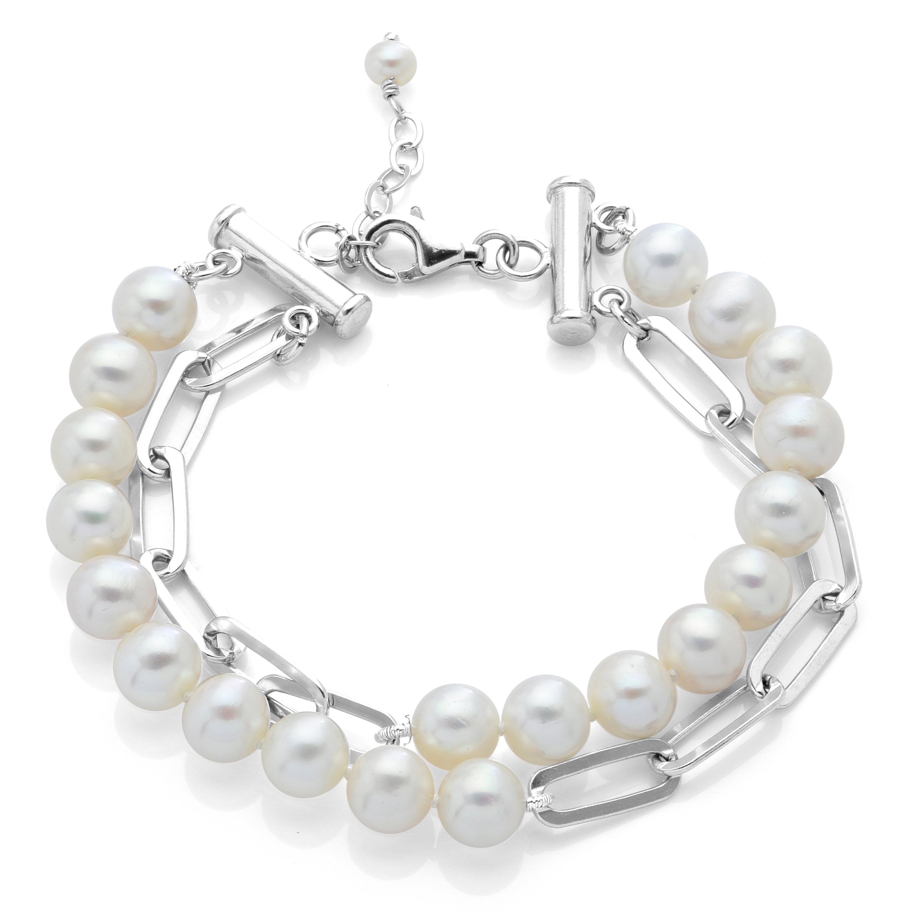 Parkplace Pearls Sterling Silver Freshwater Pearl Bracelet 638963