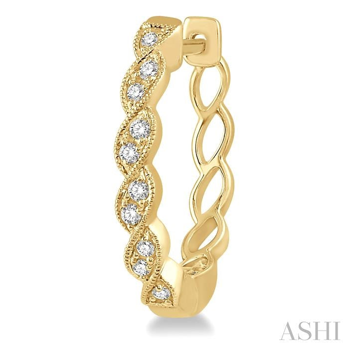 ASHI Diamond Hoop Earrings 638A8PPTSERYG