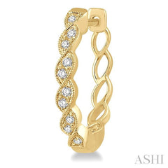 ASHI Diamond Hoop Earrings 638A8PPTSERYG
