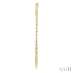 ASHI Inside-Out Diamond Skinny Hoop Earrings 638E1PPFGERYG