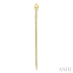 ASHI Inside-Out Diamond Skinny Hoop Earrings 638E2PPFGERYG